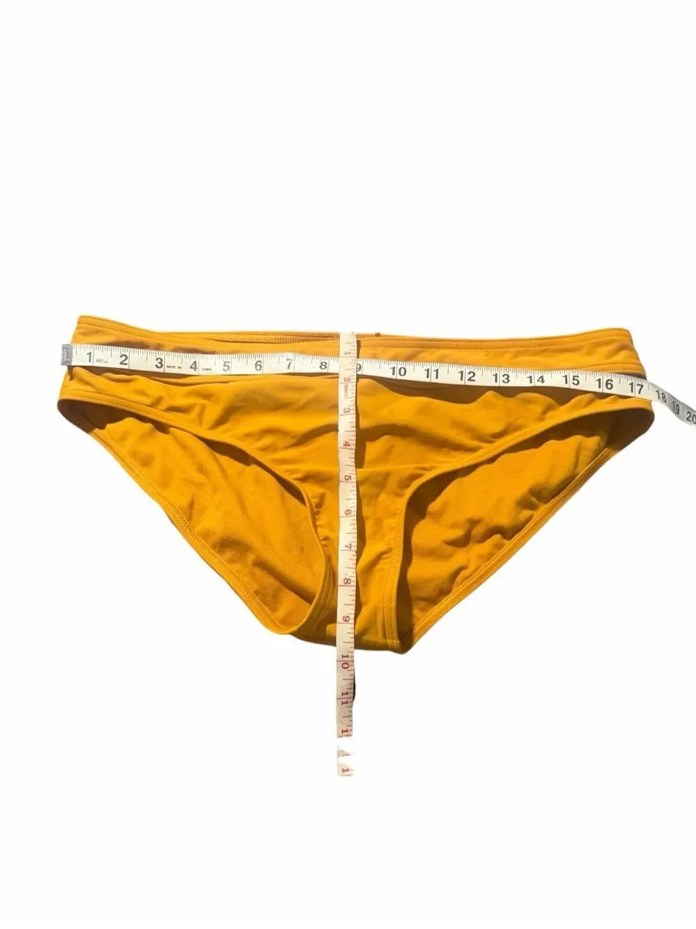 prAna Ramba Swim Bottoms XL Amber Yellow Mid Rise Bikini Bottoms